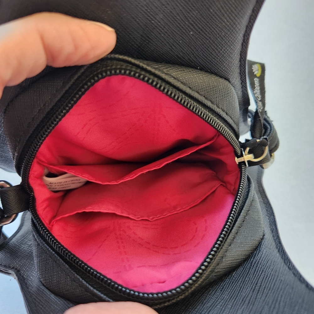 Butterfly Lily Bloom Flutter Butter Crossbody Bag Black Pink Blue Cute Fairy - Picture 12 of 16